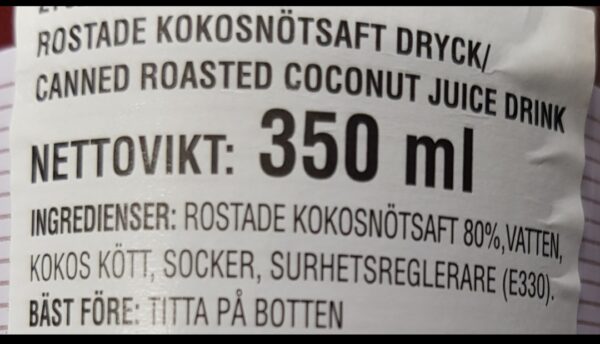 Foco - Kokosjuice Rostad - Coconut Juice Roasted - Bild 3